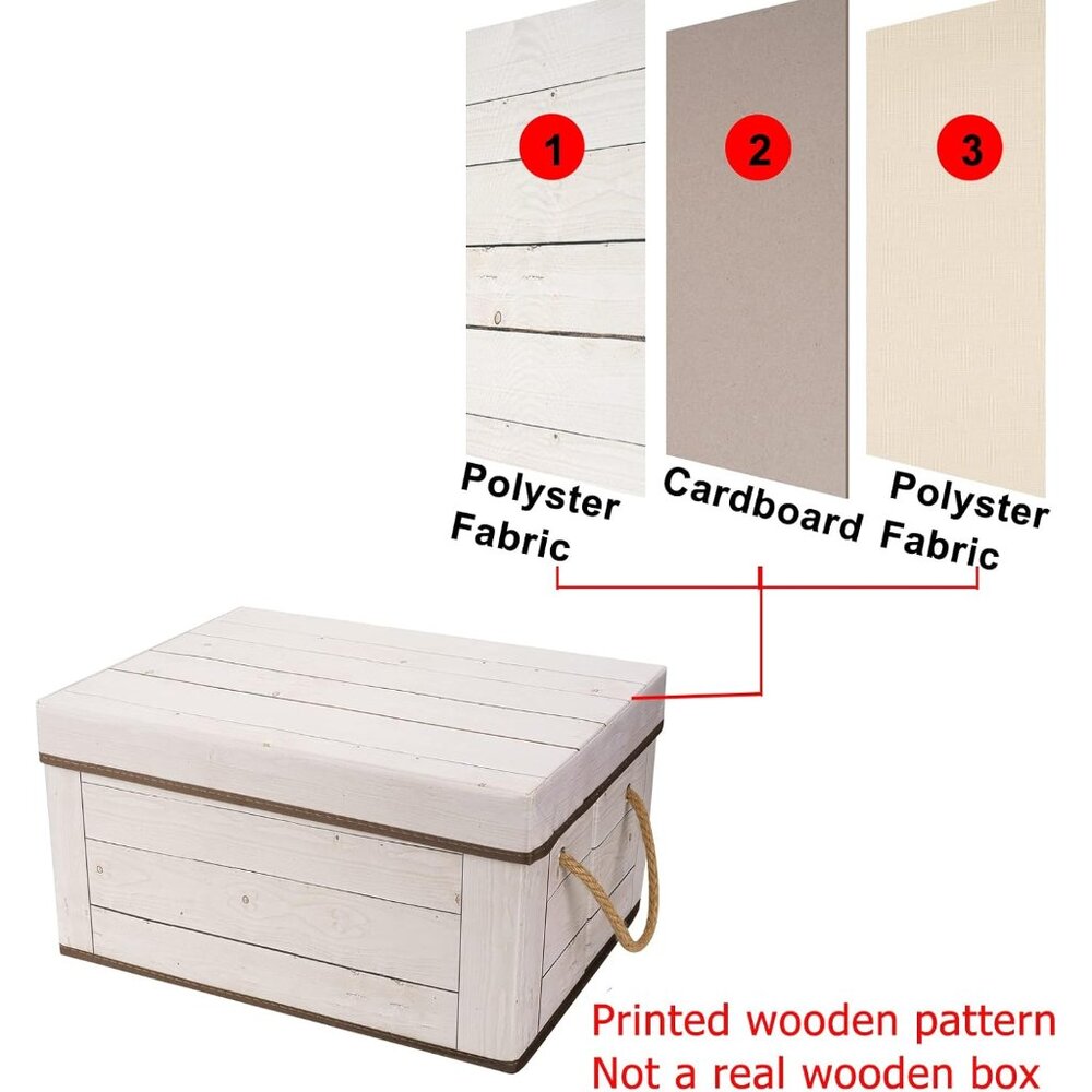 Memory Box for Keepsake, Decorative Storage Boxes with Lids and Handles for Stor - Picture 5 of 7